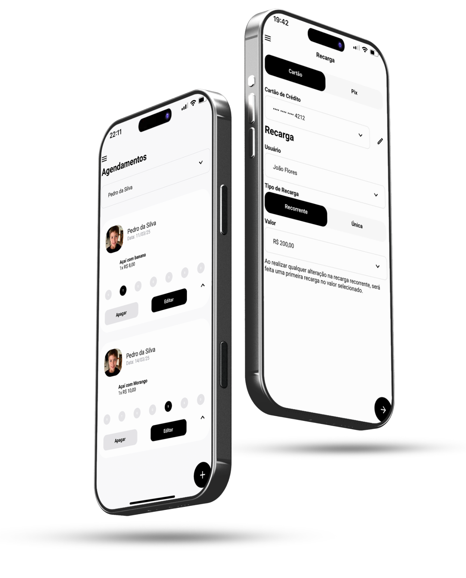 Menupass App - Interface do aplicativo